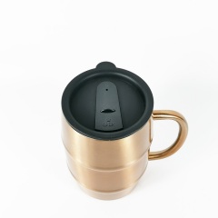 Solid Color Stainless Steel Barrel Beer Mug with Handle