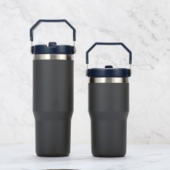 20oz/30oz Stainless Steel Thermal Insulation Coffee Cup with Handle Lid
