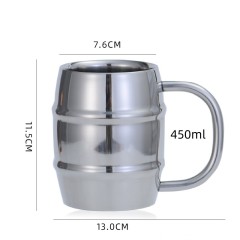 Stainless Steel Moscow Mule Barrel Beer Mug