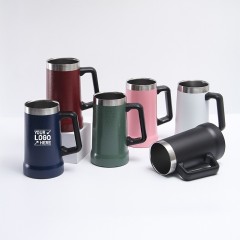 24oz Stainless Steel Big Grip Beer Mug
