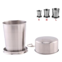 Stainless Steel Portable Folding Collasible Travel Cup