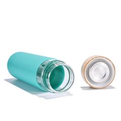 350ml/500ml/550ml Glass Bottle with Bamboo Lid and Silicone Sleeve