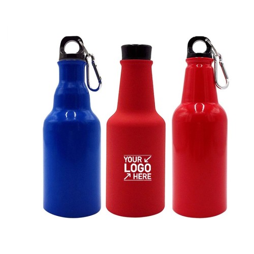 510ml Aluminum Sports Water Bottle w/ Carabiner