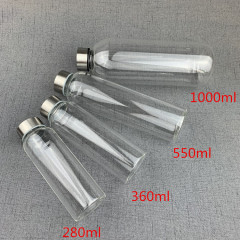 280ml/360ml/550ml Borosilicate Glass Water Bottle with Neoprene Cover
