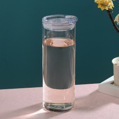 350ml/500ml/550ml Glass Bottle with Bamboo Lid and Silicone Sleeve