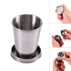 Stainless Steel Portable Folding Collasible Travel Cup