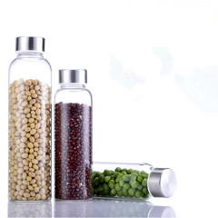 280ml/360ml/550ml Borosilicate Glass Water Bottle with Neoprene Cover