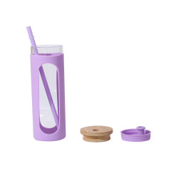 20oz Glass Water Tumble with Straw