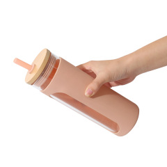 20oz Glass Water Tumble with Straw