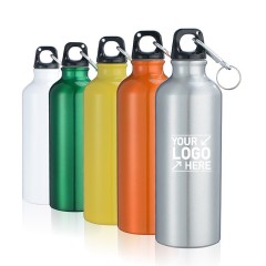 500 ml (17oz.) Aluminum Sports Bottle with Carabineer