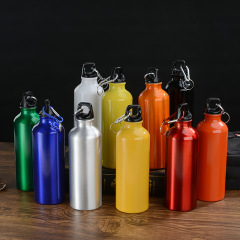 500 ml (17oz.) Aluminum Sports Bottle with Carabineer