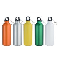 500 ml (17oz.) Aluminum Sports Bottle with Carabineer