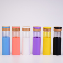 Glass Water Bottle with Silicone Sleeve