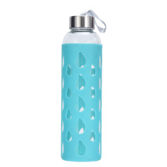 High-strength Glass Water Bottle with Stainless Steel Lid