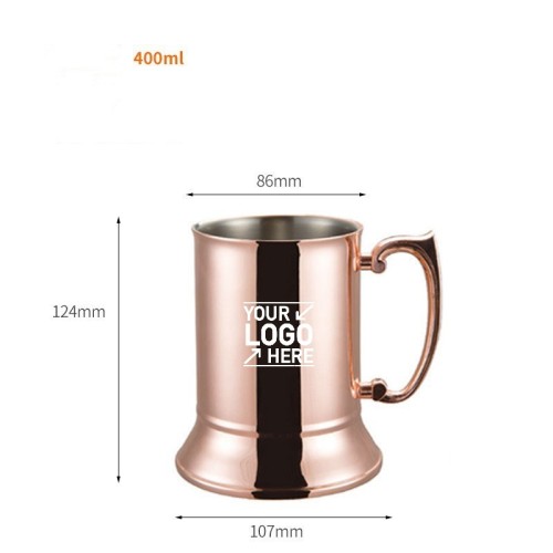 400ml Double Wall Beer Stein Mug with Handle