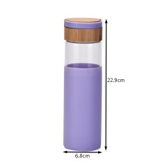 Glass Water Bottle with Silicone Sleeve