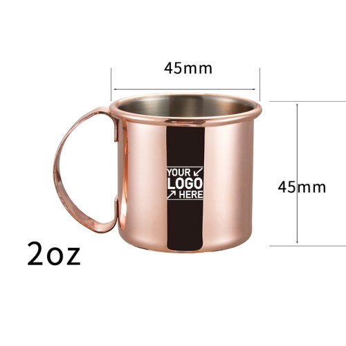 2oz Cooper-coated Wine Mug