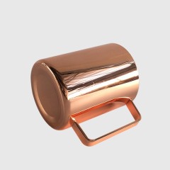 500ml Copper Coated Stainless Steel Wine Mug,Beer Mug with Handle