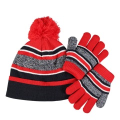 Kids Hat Scarf Gloves Toddler Winter Knit 2 Set