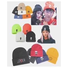 Cuffed Knitted Beanie with Embroidered LOGO