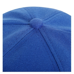 Structured 6 Panel Custom Flat Bill Caps w/ Plastic Snapback