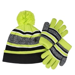 Kids Hat Scarf Gloves Toddler Winter Knit 2 Set