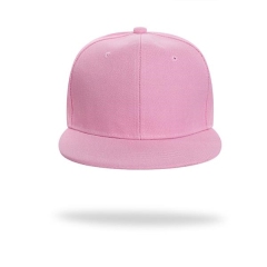Structured 6 Panel Custom Flat Bill Caps w/ Plastic Snapback