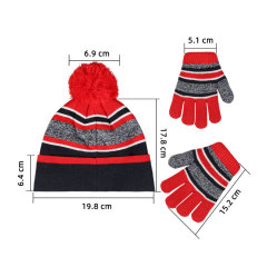 Kids Hat Scarf Gloves Toddler Winter Knit 2 Set
