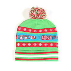 Knitted Beanie with Pom