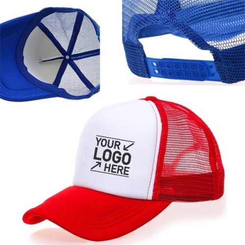 5 Panel Mesh Trucker Caps w/ Foam Crown & Plastic Snapback