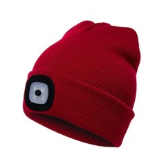 Led Headlamp Cap Winter Lighted Hat Flashlight Gifts