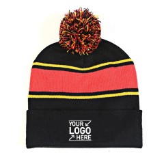 Knitted Beanie with Pom