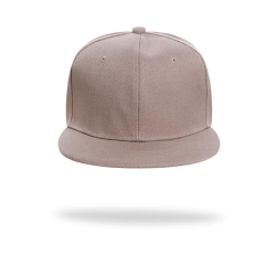 Structured 6 Panel Custom Flat Bill Caps w/ Plastic Snapback