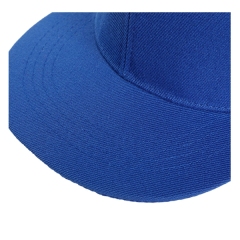 Structured 6 Panel Custom Flat Bill Caps w/ Plastic Snapback