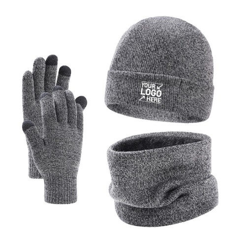 3-In-1 Winter Hat Scarf Gloves Set