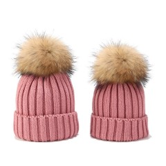 Pom Pom Winter Knit Beanie Hat