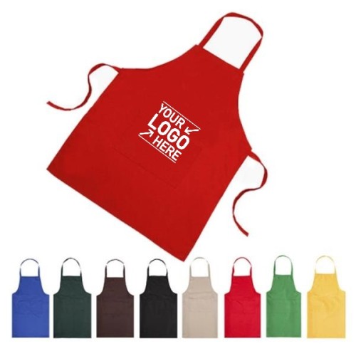 Solid Color Work Polyester Apron With Logo