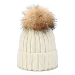 Pom Pom Winter Knit Beanie Hat