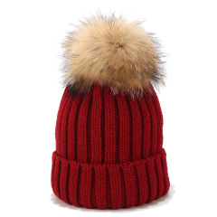 Pom Pom Winter Knit Beanie Hat
