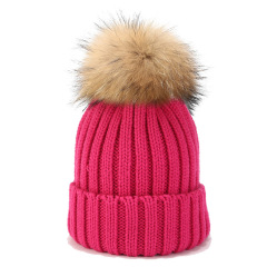 Pom Pom Winter Knit Beanie Hat