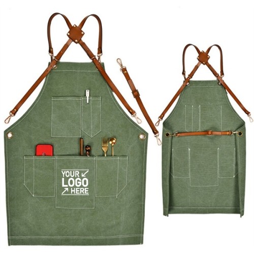 Green Waxed Canvas Tool Apron