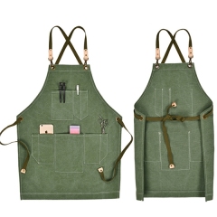 Green Waxed Canvas Tool Apron