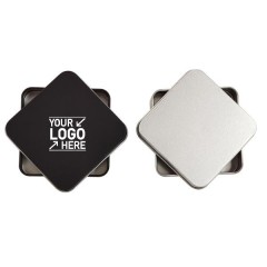Plated Round Edge Metal Rectangular Tin Box Container