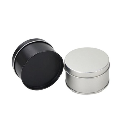 Round Metal Candle Candy Mints Stationery Items Tin Box