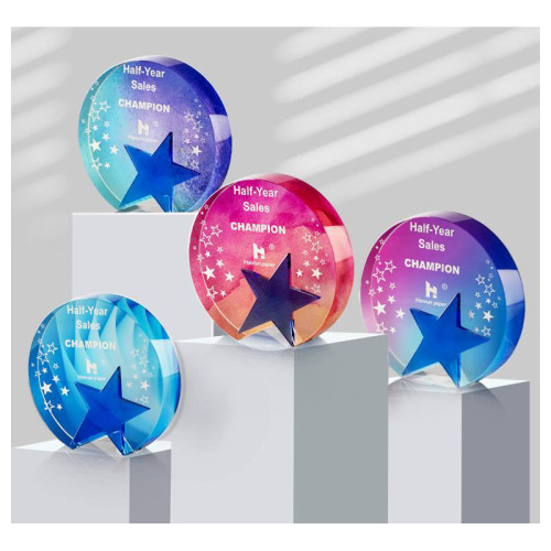 Colorful Crystal Round Awards