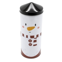 Christmas Cylindrical Tinplate Jar