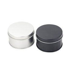 Round Metal Candle Candy Mints Stationery Items Tin Box
