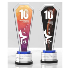 Colorful Crystal Trophy Award