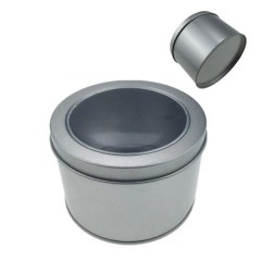 Round Candy Window Tin Box