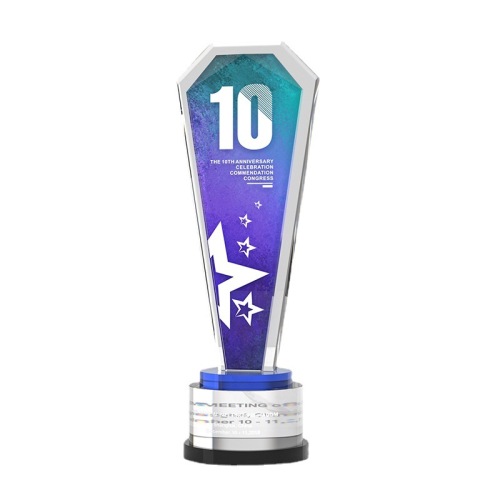 Colorful Crystal Trophy Award